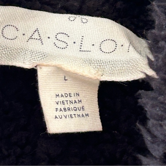 Caslon Women’s Vest Cadigan Large Black Large Teddy Collar Layer Fall Cozy Cabin - Picture 5 of 10